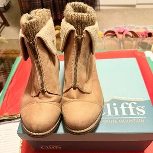 Cliffs by White Mountain Tan Ankle Boots
